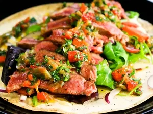 Chimmichurri Steak Wrap With Chips Chimmichurri Steak Wrap With Chips