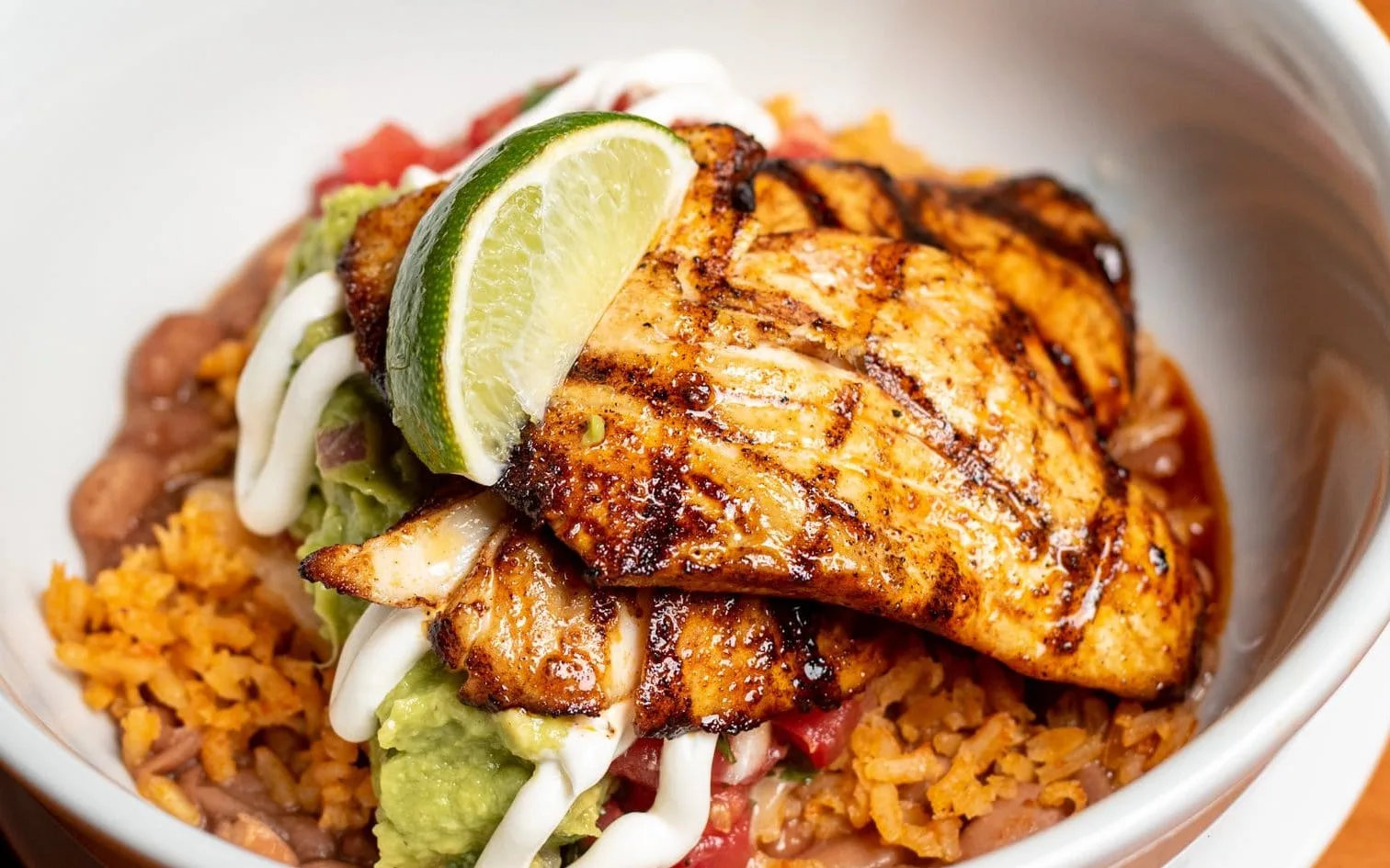 Grilled Salmon Burrito Bowl Grilled Salmon Burrito Bowl