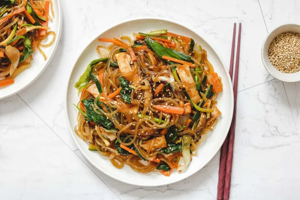 Vegan Tofu Japchae Vegan Tofu Japchae