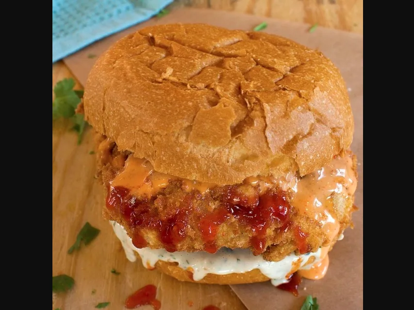 Crispy Chicken Burger & Garden Salad Combo. Crispy Chicken Burger & Garden Salad Combo.