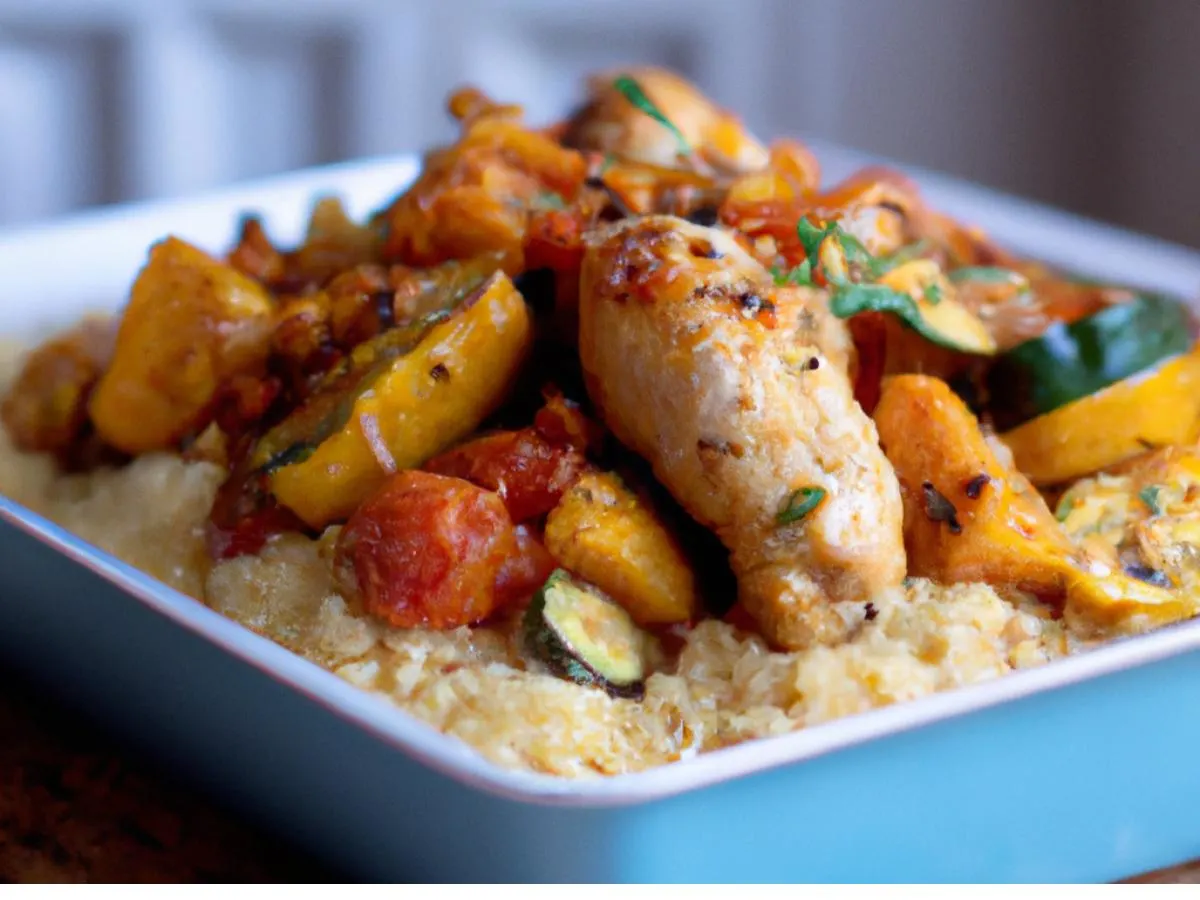 Lemon Chicken Confit with Couscous and Roasted Butternut Squash Lemon Chicken Confit with Couscous and Roasted Butternut Squash