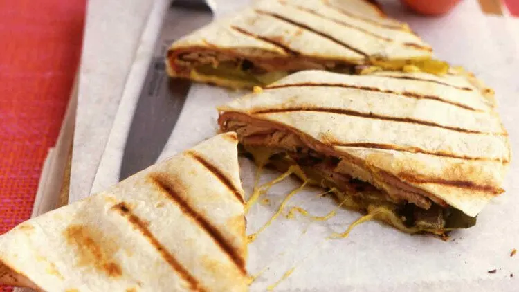 Cuban Roasted Pork Quesadilla with Chips & Salsa Verde Cuban Roasted Pork Quesadilla with Chips & Salsa Verde