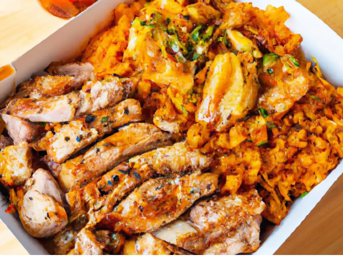 Grilled Pork with Kimchi Fried Rice and Assorted Veggies Grilled Pork with Kimchi Fried Rice and Assorted Veggies