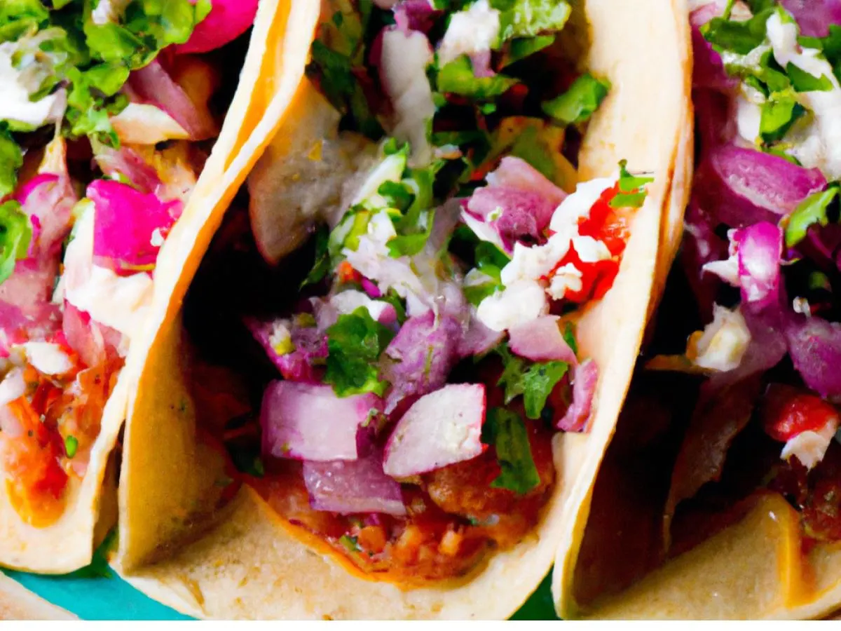 Vegan Veggies Street Tacos with Beans & Chips (No Cheese, No Rice) Box