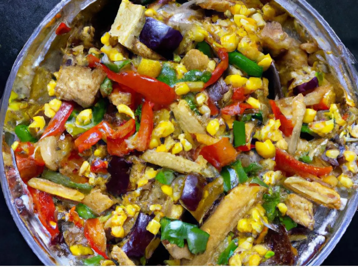 Sweet Baby Corn and Eggplant Saute