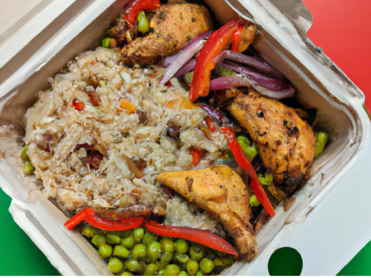 Chicken Pelau with Rice, Peas and Mixed Steam Veg Chicken Pelau with Rice, Peas and Mixed Steam Veg