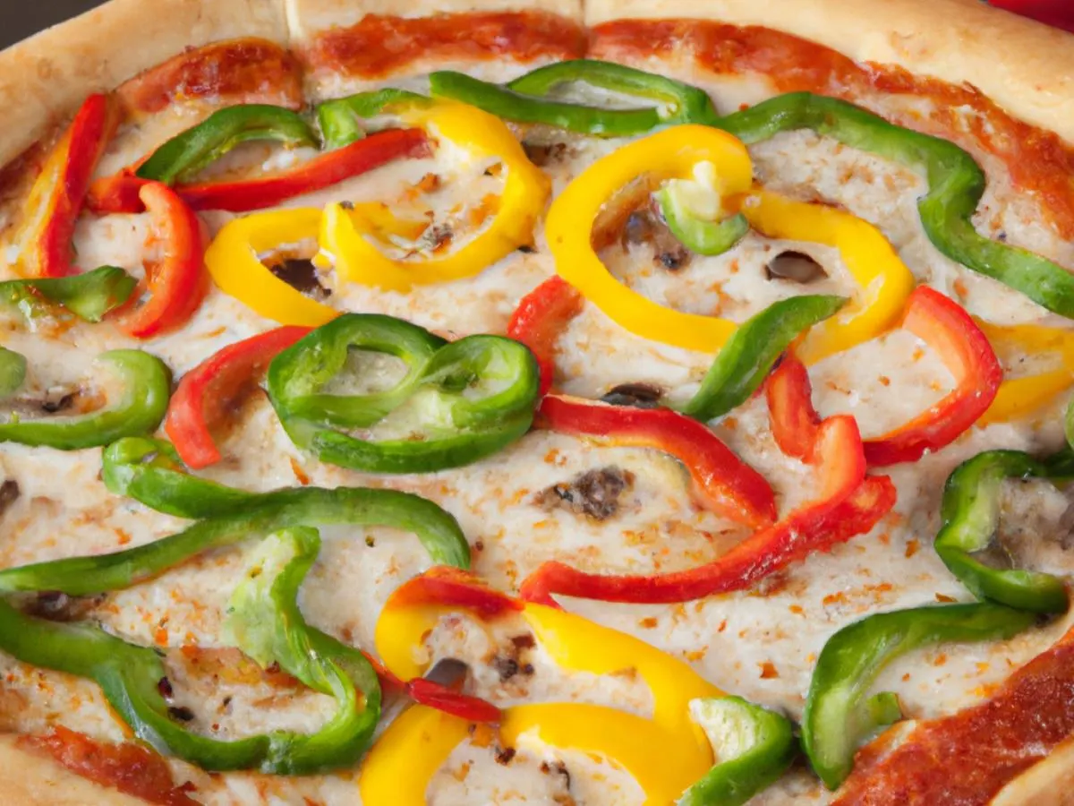 Personal Cheese Pizza With Bell Peppers Personal Cheese Pizza With Bell Peppers