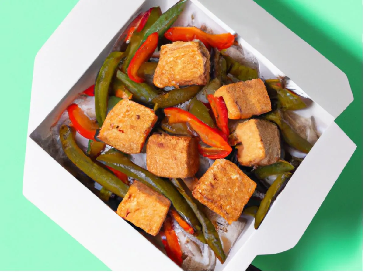 Bean Curd Home Style Tofu with White Rice & Sauteed String Beans
