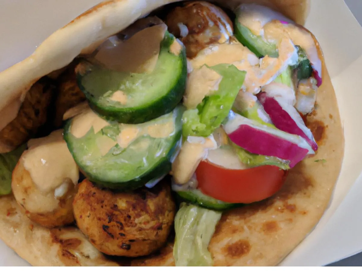 Falafel Gyro Wrap Falafel Gyro Wrap