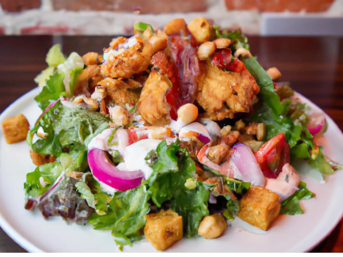 Buttermilk Fried Chicken BLT Entree Salad Buttermilk Fried Chicken BLT Entree Salad