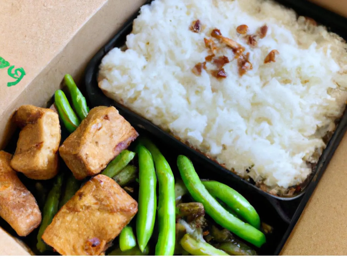 Tofu Adobo |Garlic Rice |Chili Green Beans Tofu Adobo |Garlic Rice |Chili Green Beans