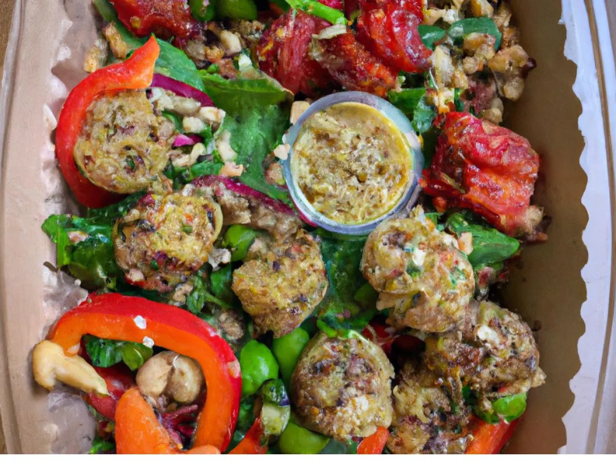 Quinoa Salad with Falafel Bites and Tahini Quinoa Salad with Falafel Bites and Tahini
