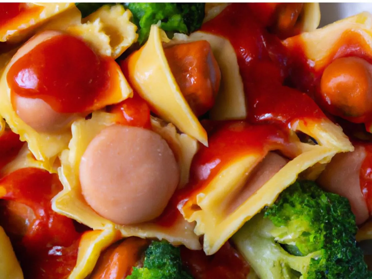 Vegan Broccoli & Plant-Based Sausage Ravioli, Marina Sauce & Roasted Vegetables