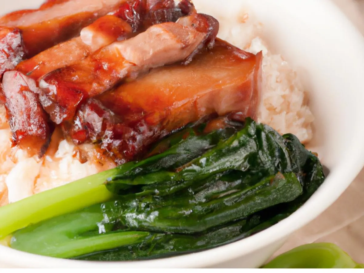 Char Sui (Chinese BBQ Pork) with Gai Lan and Brown Rice Char Sui (Chinese BBQ Pork) with Gai Lan and Brown Rice