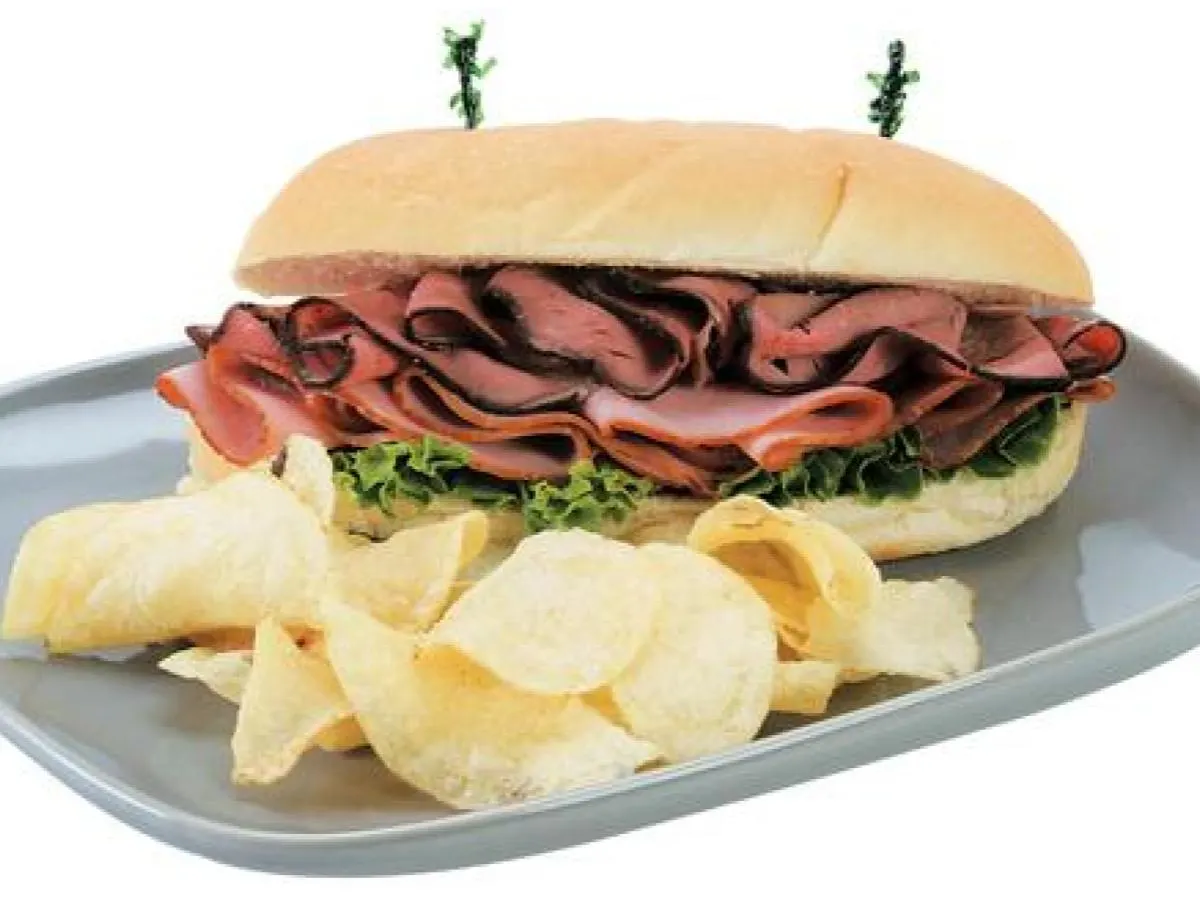 Roasted Beef Panini with House Potato Chips