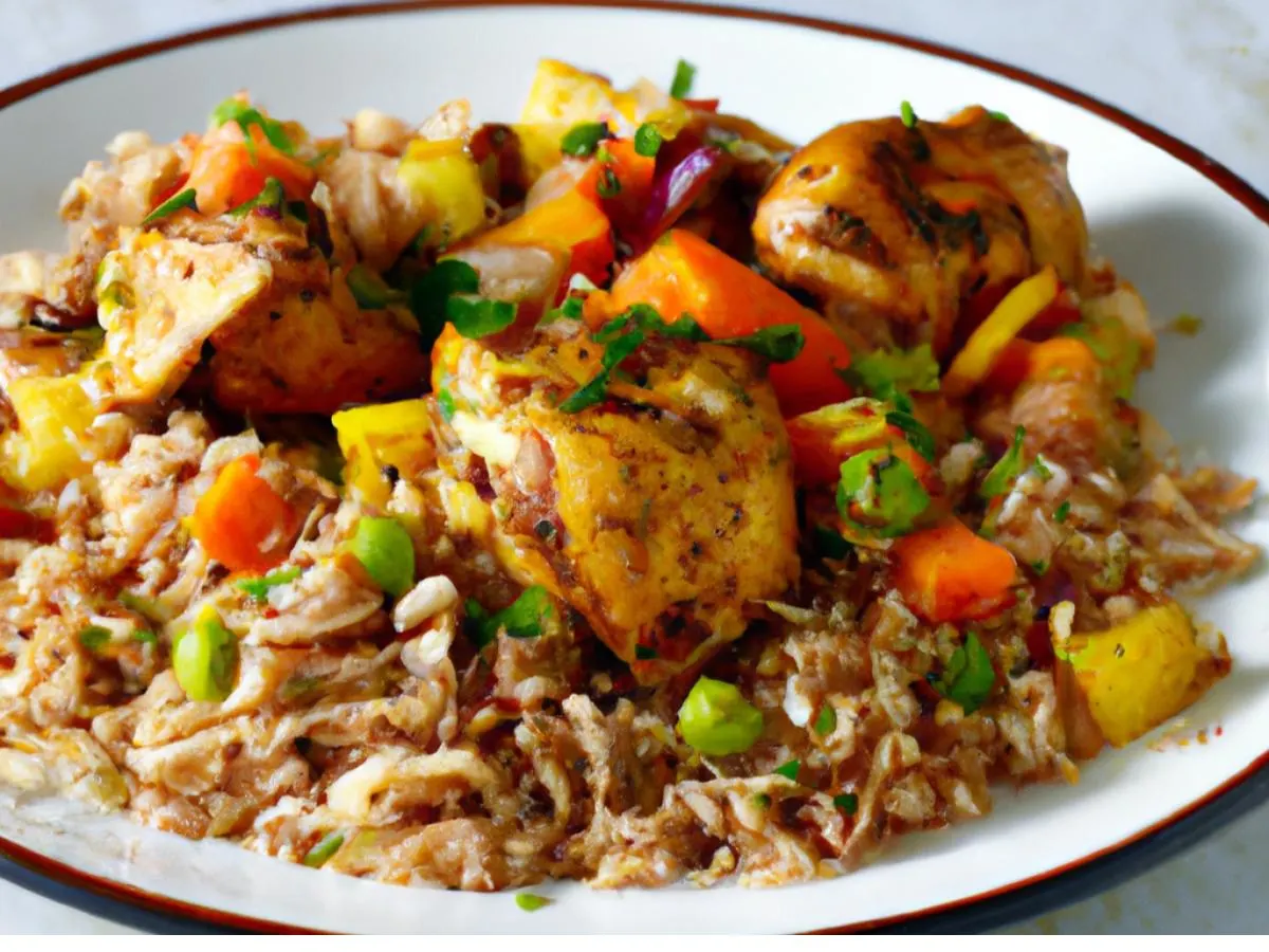 Jerk Chicken with Rice, Peas and Root Veg Medley Jerk Chicken with Rice, Peas and Root Veg Medley