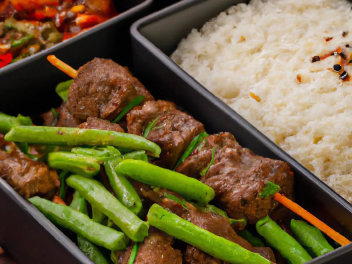 Beef Kaldereta |BBQ Chicken Skewers |Garlic Rice |Chili Green Beans Beef Kaldereta |BBQ Chicken Skewers |Garlic Rice |Chili Green Beans