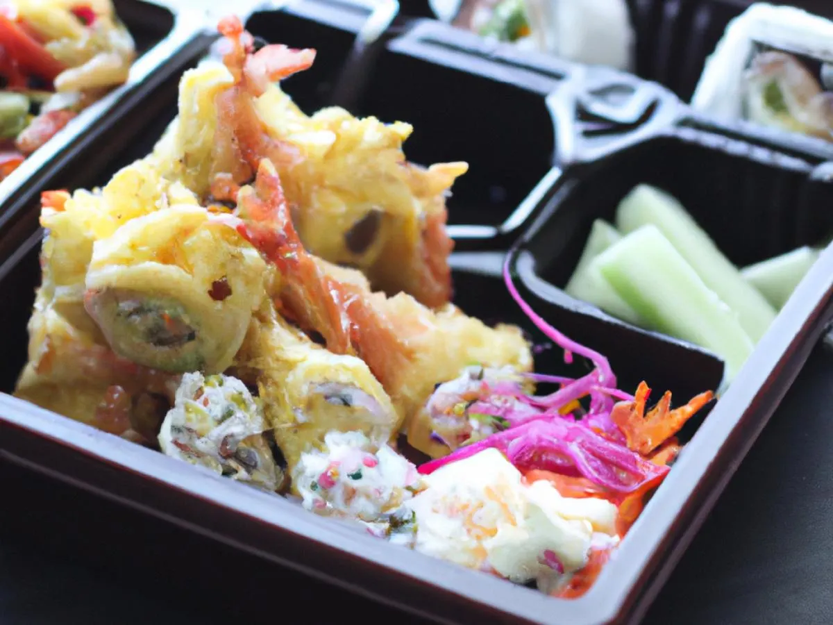 Dragon Roll, Yam Tempura Roll, Crab Salad Inari Dragon Roll, Yam Tempura Roll, Crab Salad Inari