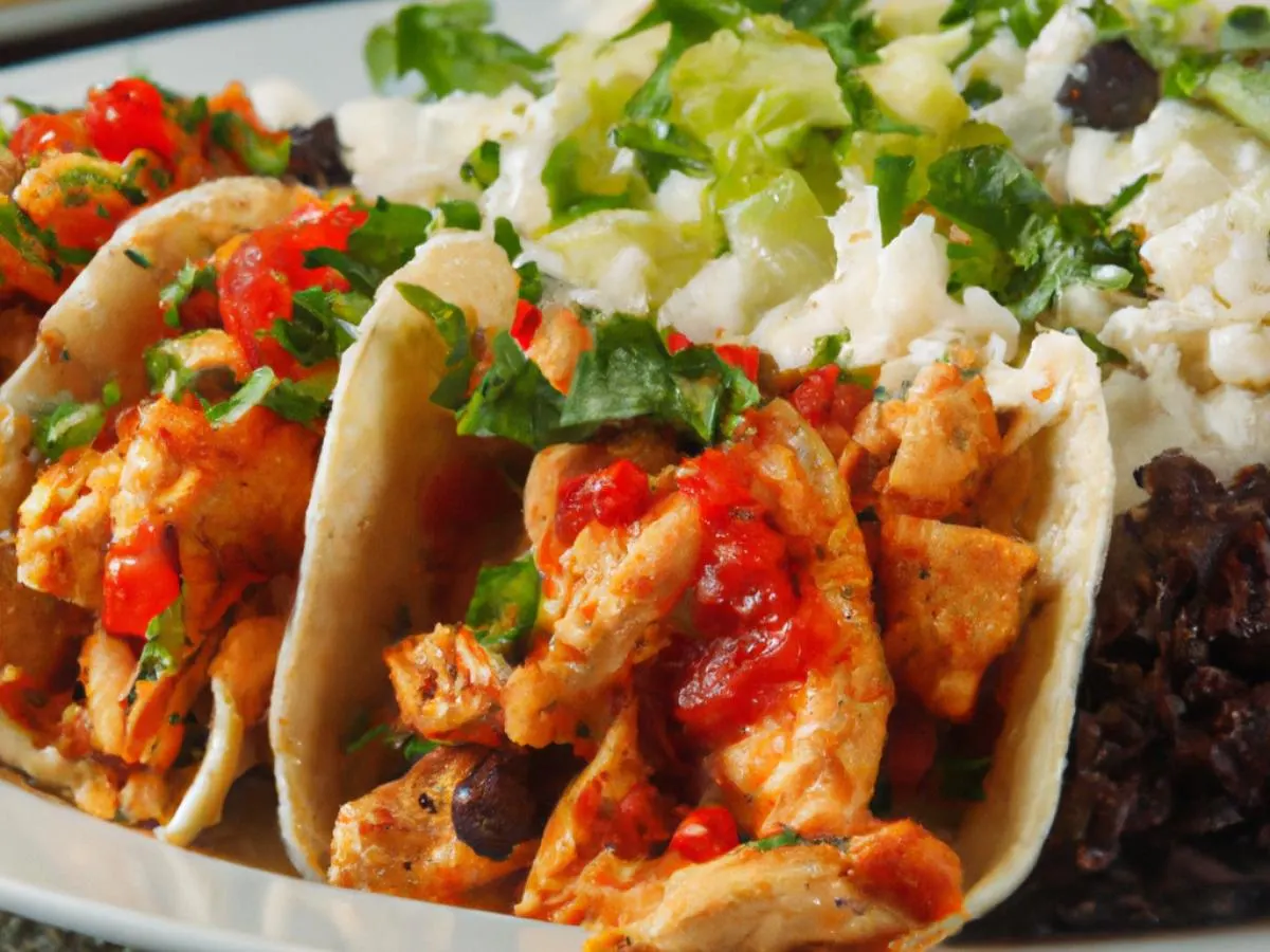 Fajita Chicken Tacos with Rice Black Beans and Chipotle Salsa Fajita Chicken Tacos with Rice Black Beans and Chipotle Salsa