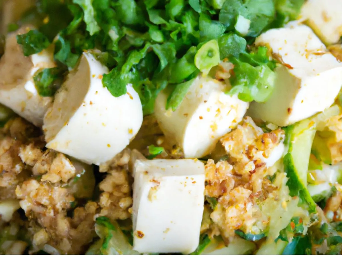 Tofu Quinoa and Cabbage Salad