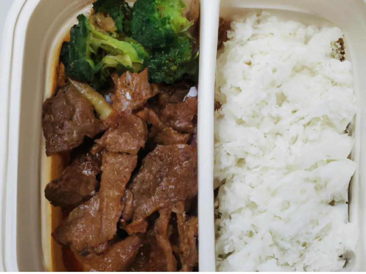 Ginger Pork Bulgogi Boxed Lunch with White Rice Ginger Pork Bulgogi Boxed Lunch with White Rice