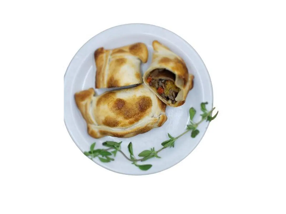 Two Mushroom Empanadas with Ensalada Verde Two Mushroom Empanadas with Ensalada Verde