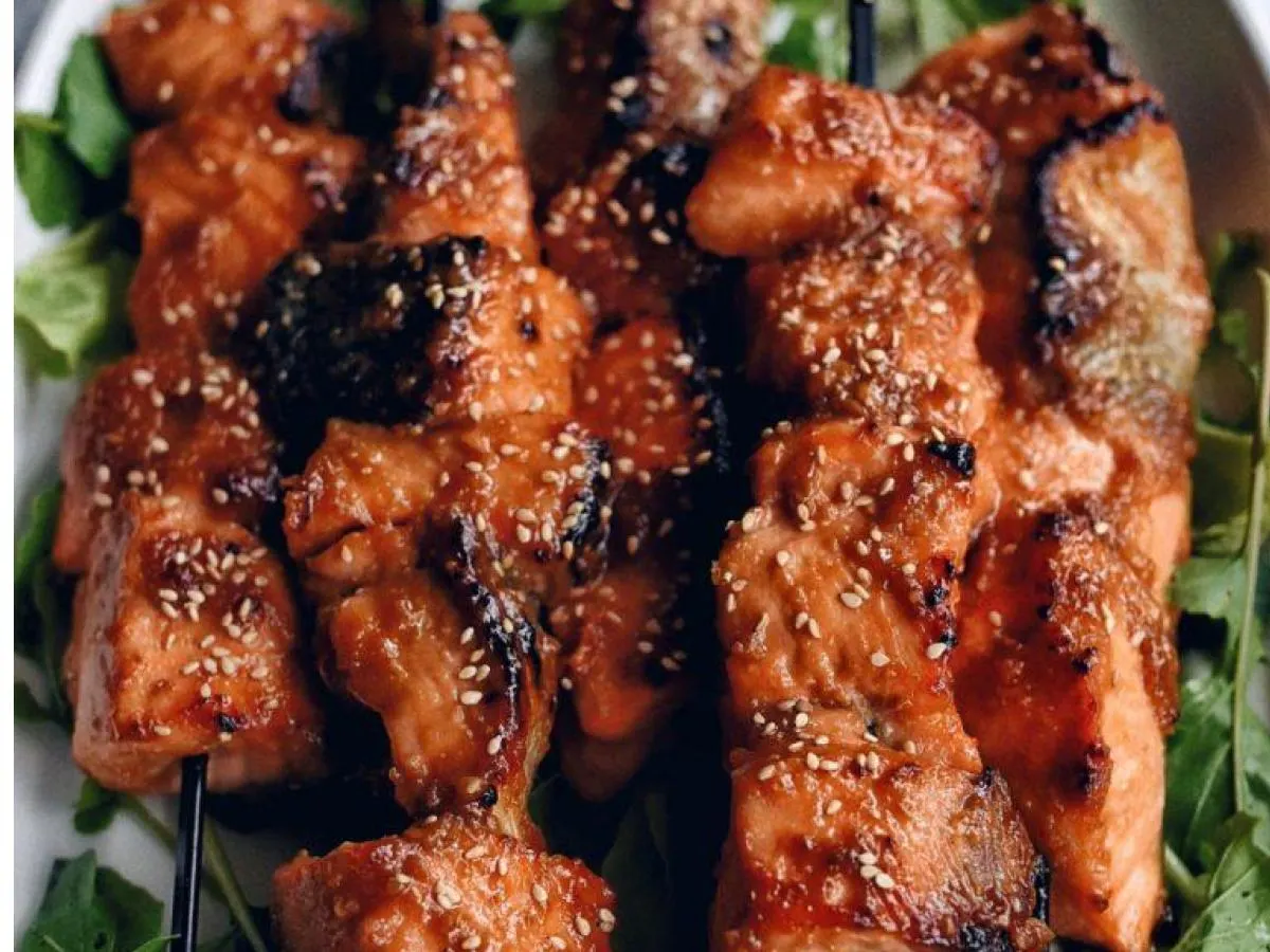 Mini Miso Salmon Skewer Mini Miso Salmon Skewer