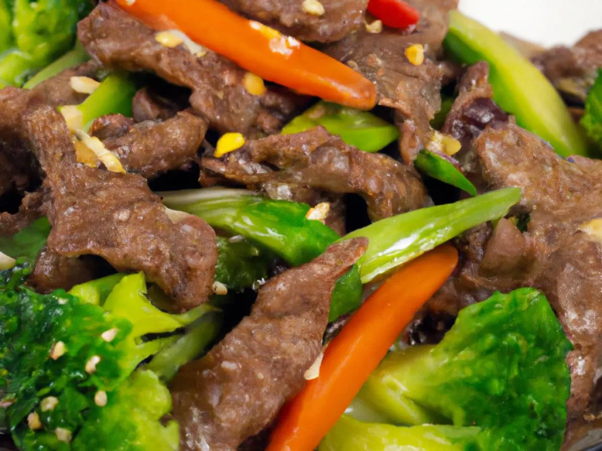 Light Carb Mongolian Beef with Steamed Vegetables