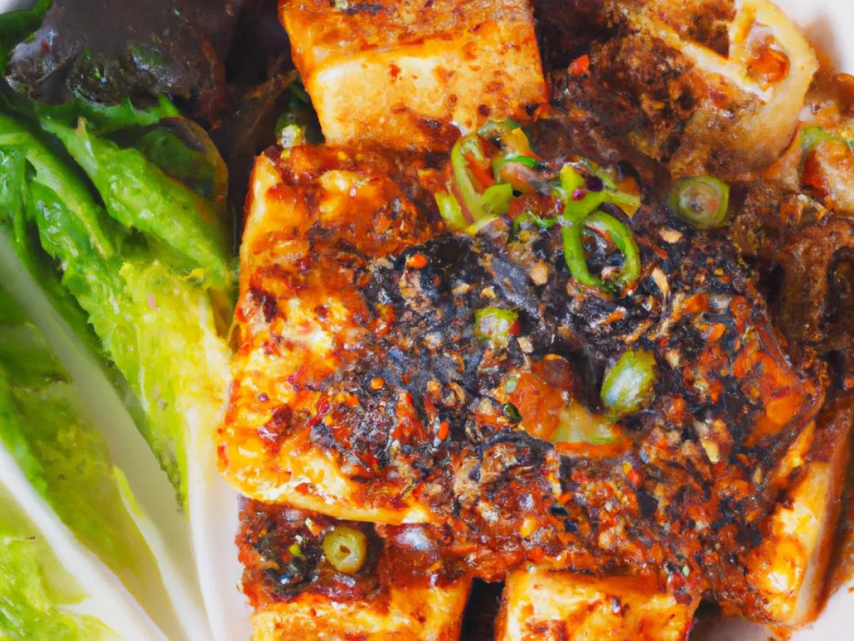 Light Carb Vegan Gluten-Free Mapo Tofu and Assorted Veggies Light Carb Vegan Gluten-Free Mapo Tofu and Assorted Veggies