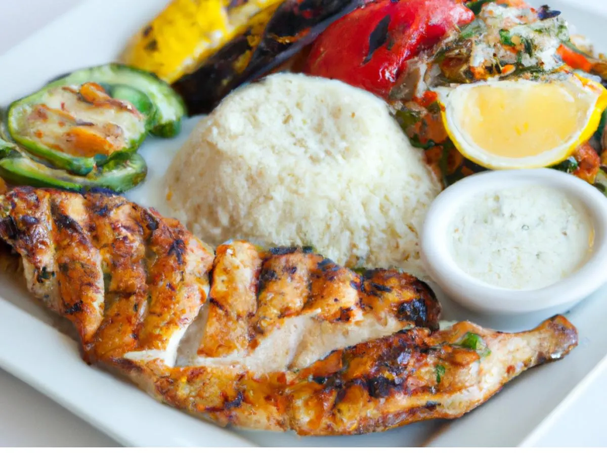 Chicken Souvlaki Plate Chicken Souvlaki Plate