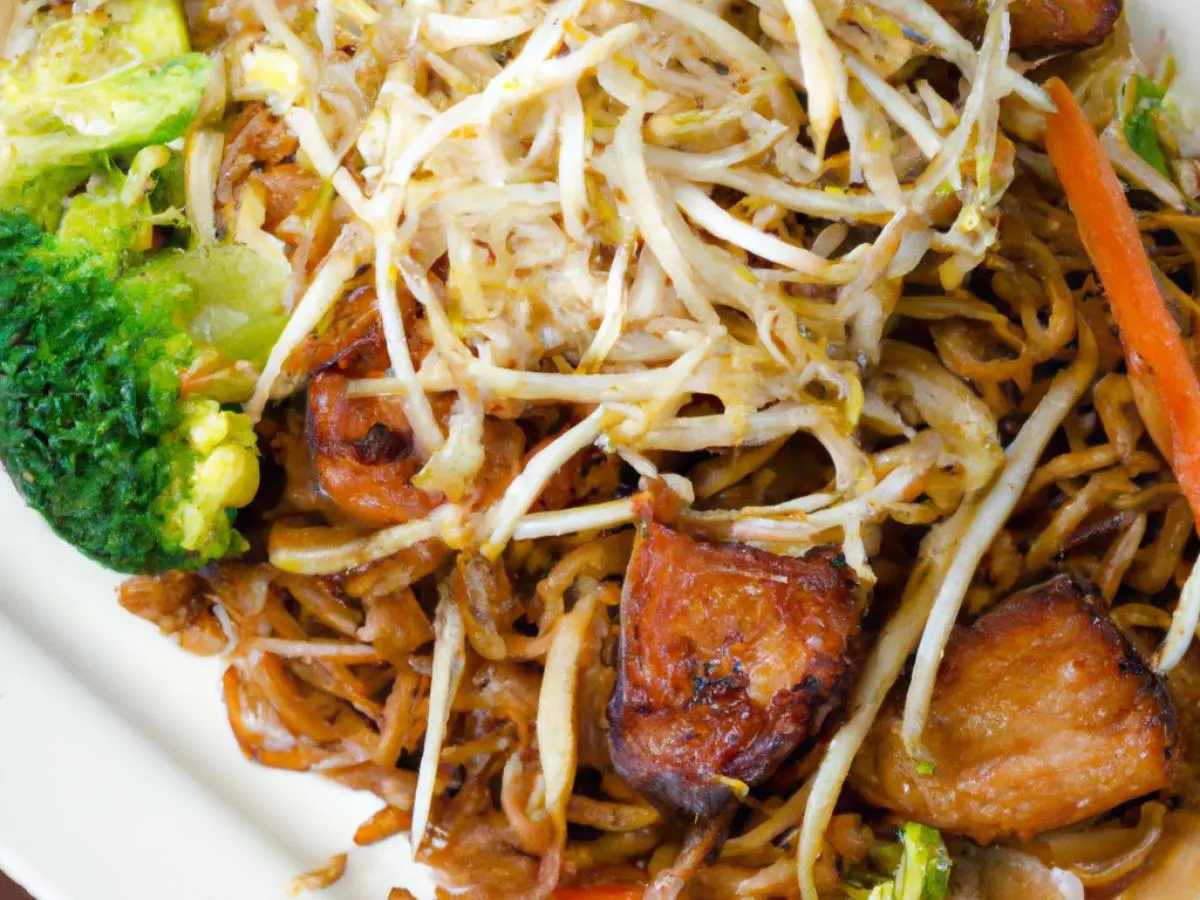 Laotian Pork with Chow Mein and Broccoli