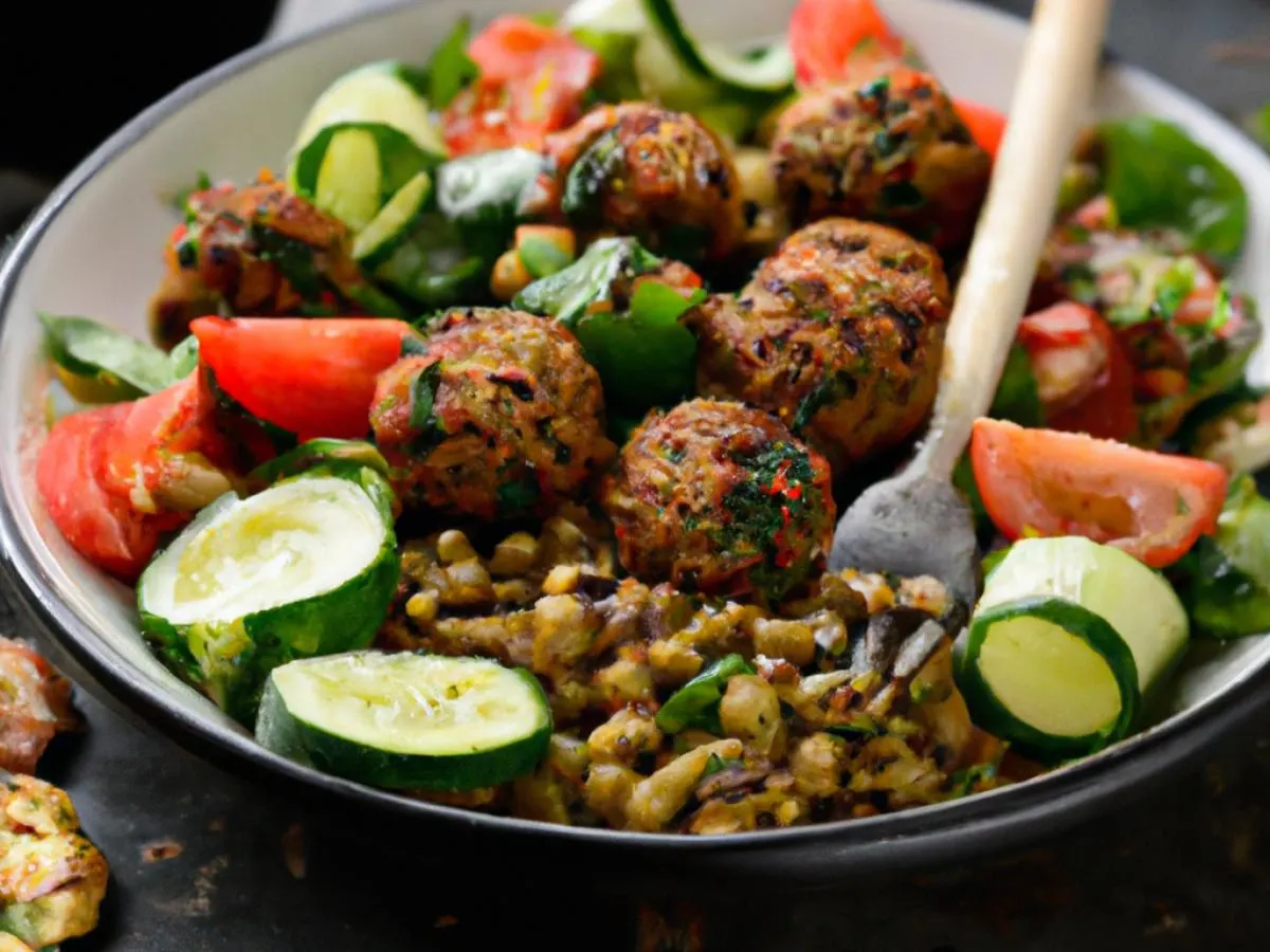 Lentil Salad with Falafel Bites and Tahini Lentil Salad with Falafel Bites and Tahini