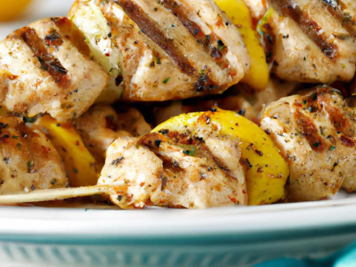 Lemon Pepper Chicken Skewers