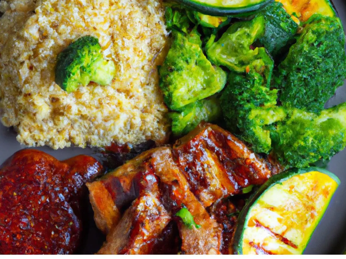 Spicy Pork with Kimchi Fried Rice & Sauteed Zucchini Broccoli Spicy Pork with Kimchi Fried Rice & Sauteed Zucchini Broccoli
