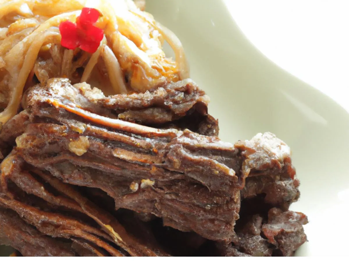 Korean Marinated Pork Rib with Japchae & Fried Bulgogi Dumplings Korean Marinated Pork Rib with Japchae & Fried Bulgogi Dumplings