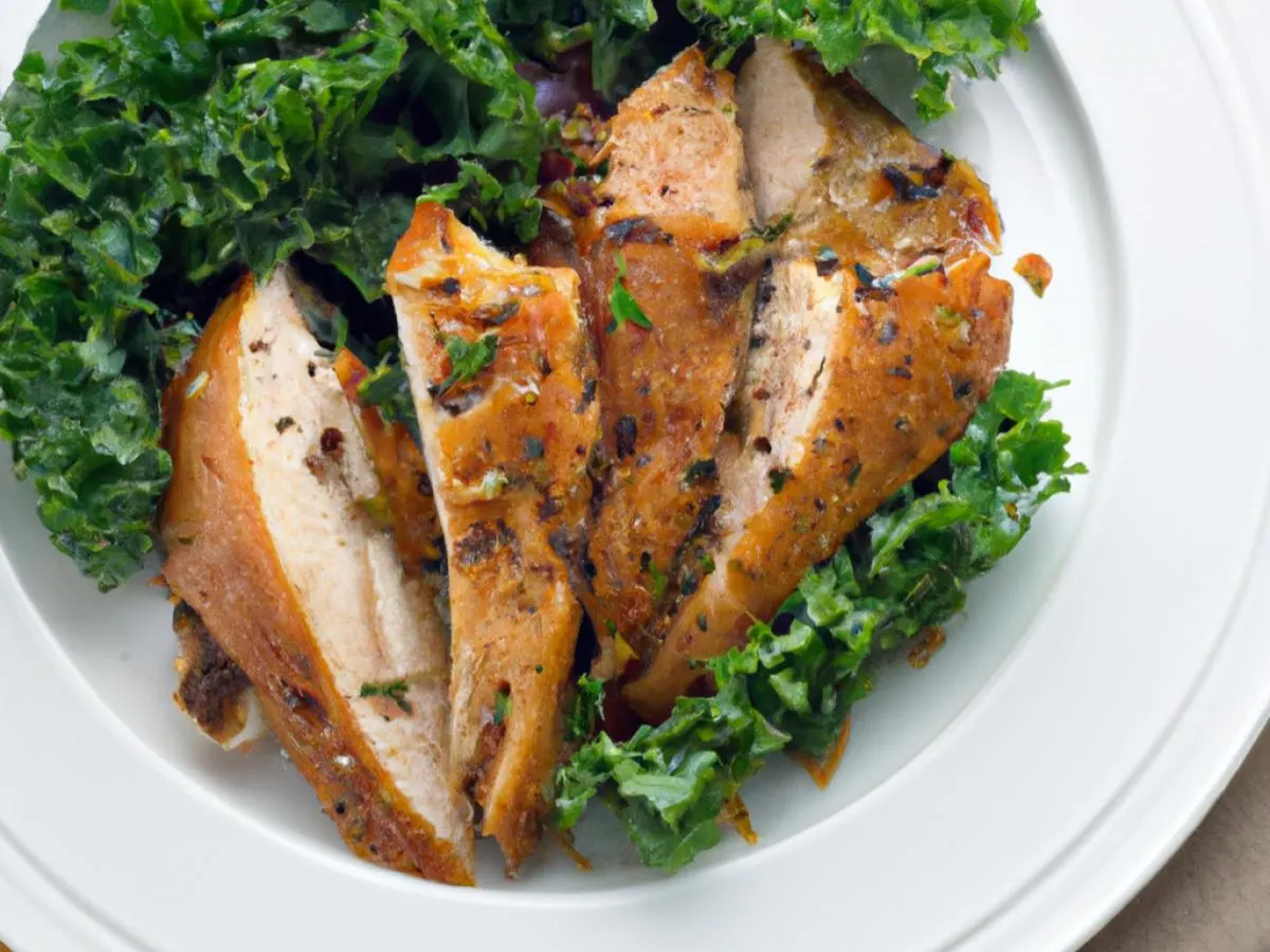 Five Spice Chicken w/ Spring Mix Salad Five Spice Chicken w/ Spring Mix Salad