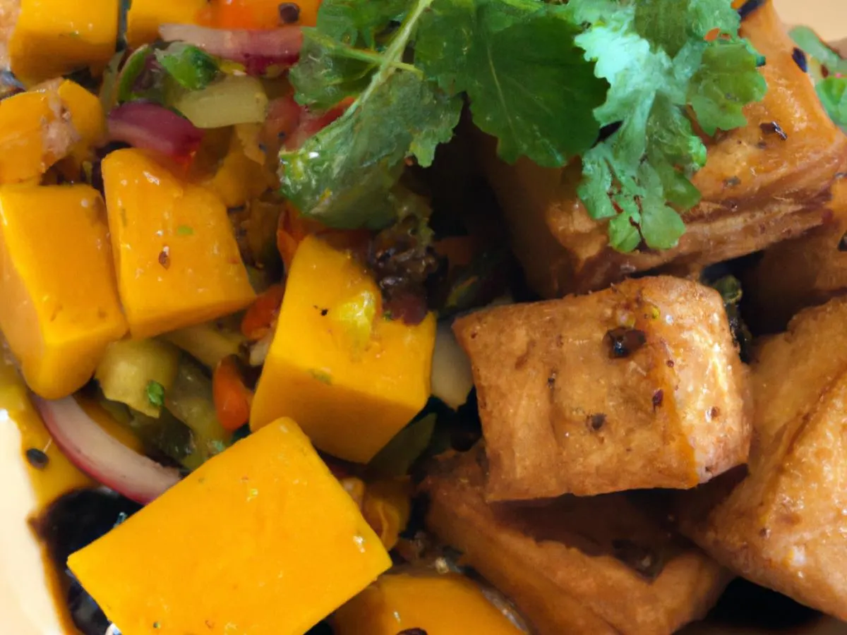 Fried Tofu w/ Mango Salad Fried Tofu w/ Mango Salad