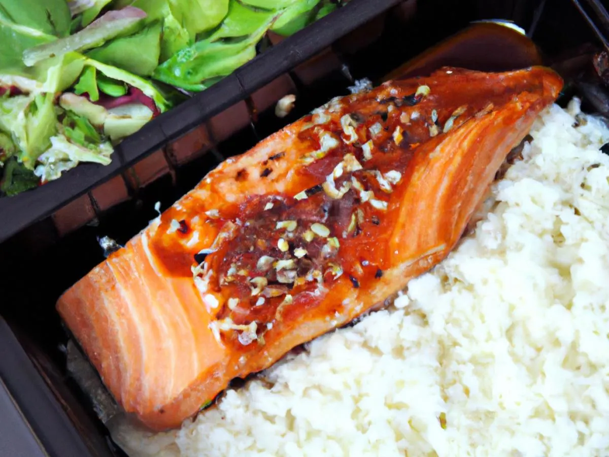 Salmon Teriyaki Rice Box Salmon Teriyaki Rice Box