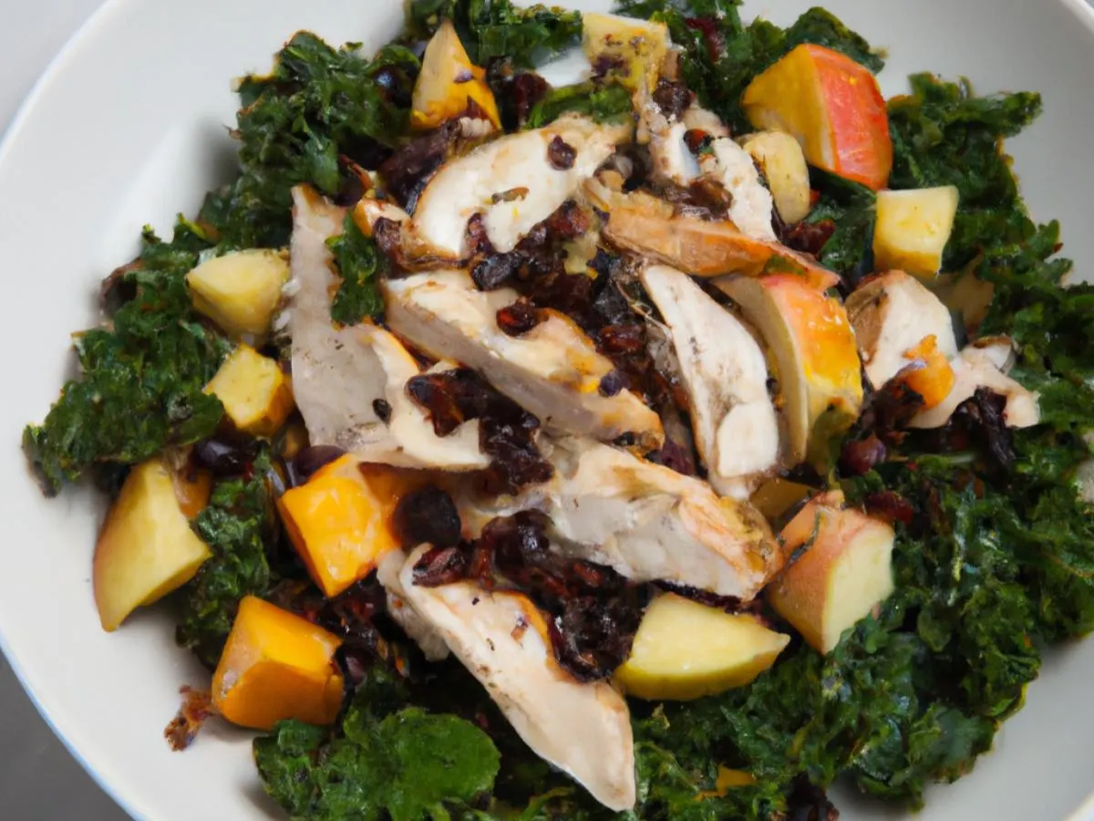 Harvest Kale and Squash Salad With Chicken Harvest Kale and Squash Salad With Chicken