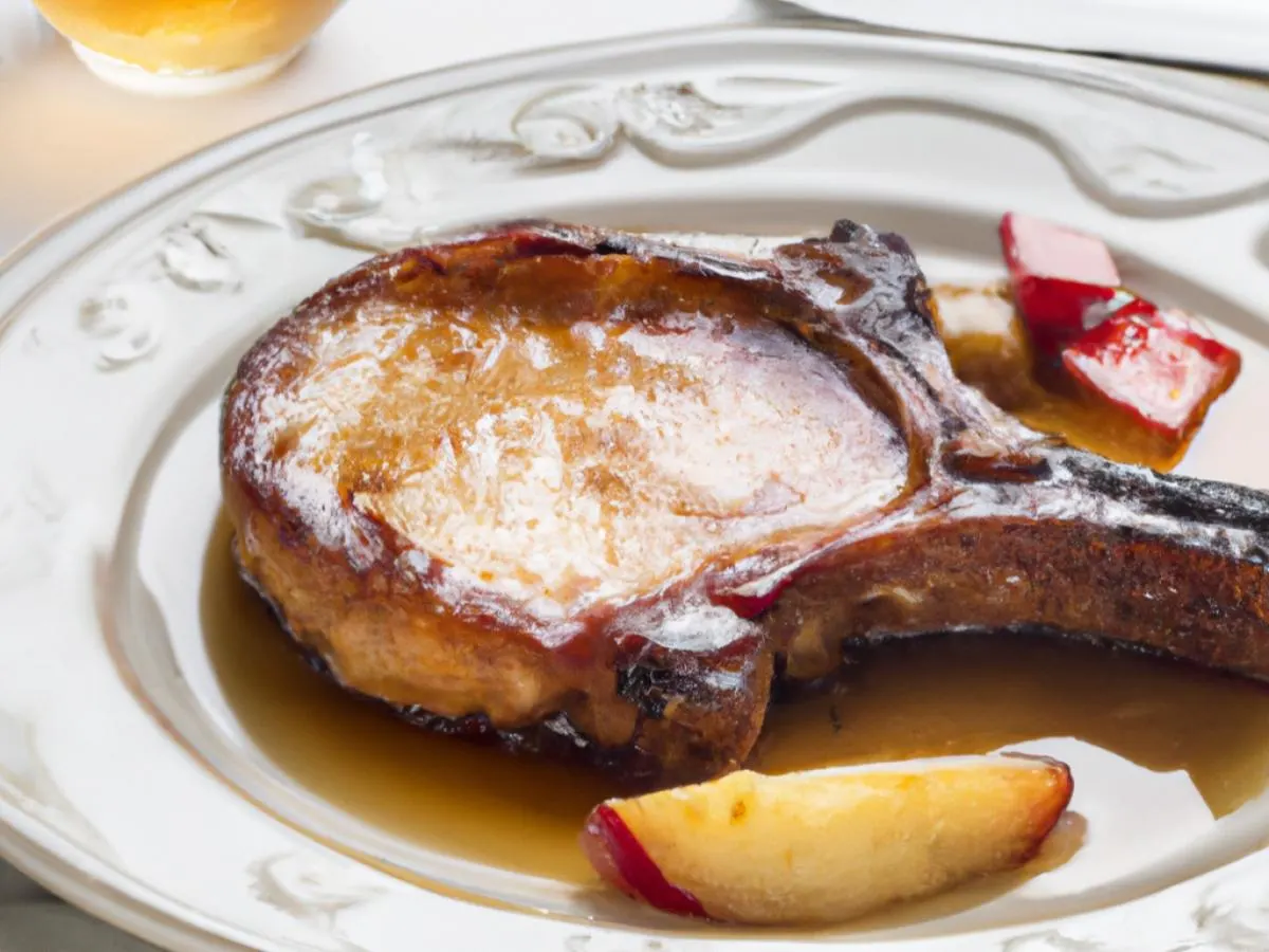Pork Chops with Brandy Apple Compote