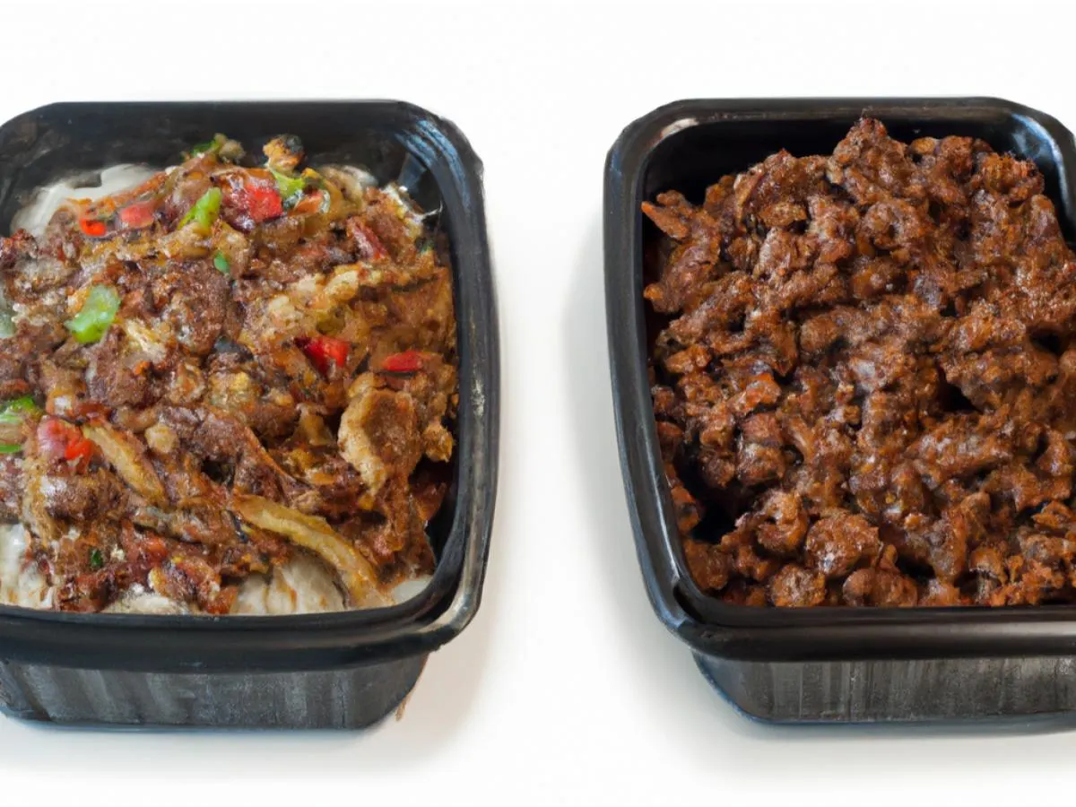 Kung Pow Pork and Mongolian beef with steamed rice and bok choy Kung Pow Pork and Mongolian beef with steamed rice and bok choy