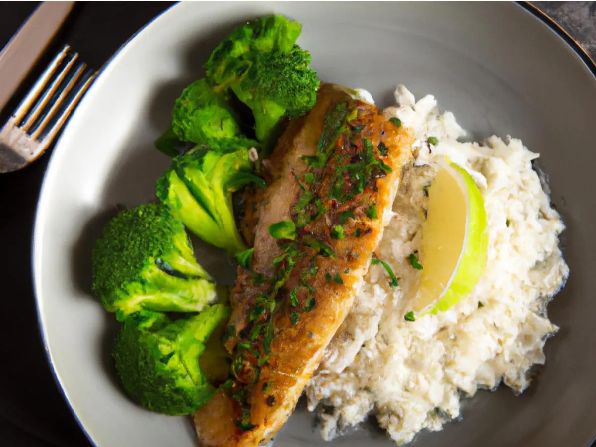 Citrus Glaze Seared Tilapia with Rice and Broccoli Citrus Glaze Seared Tilapia with Rice and Broccoli