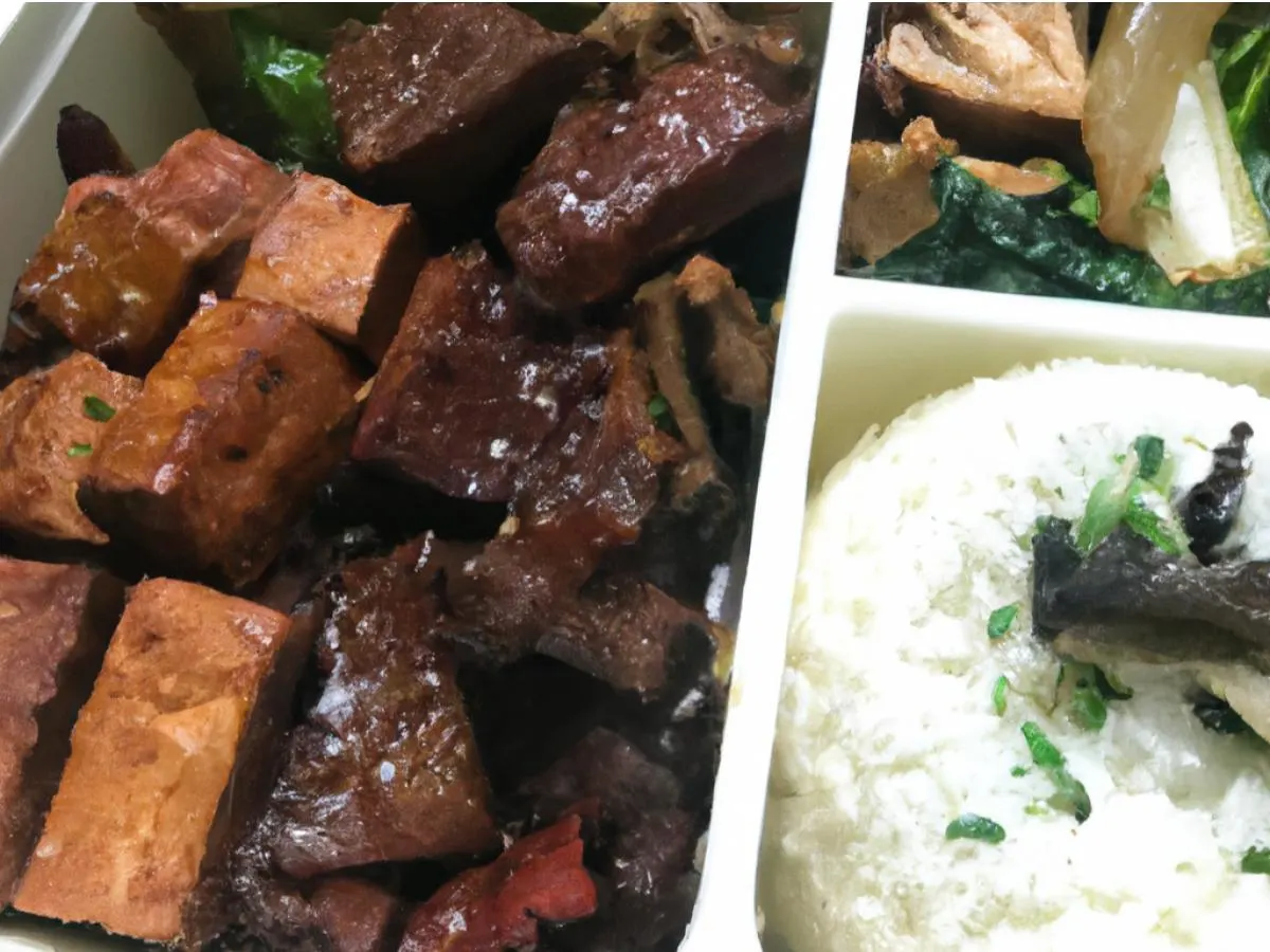 Black Pepper Beef Bento Box
