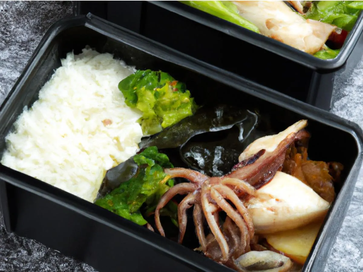 Squids with Celery Bento Box