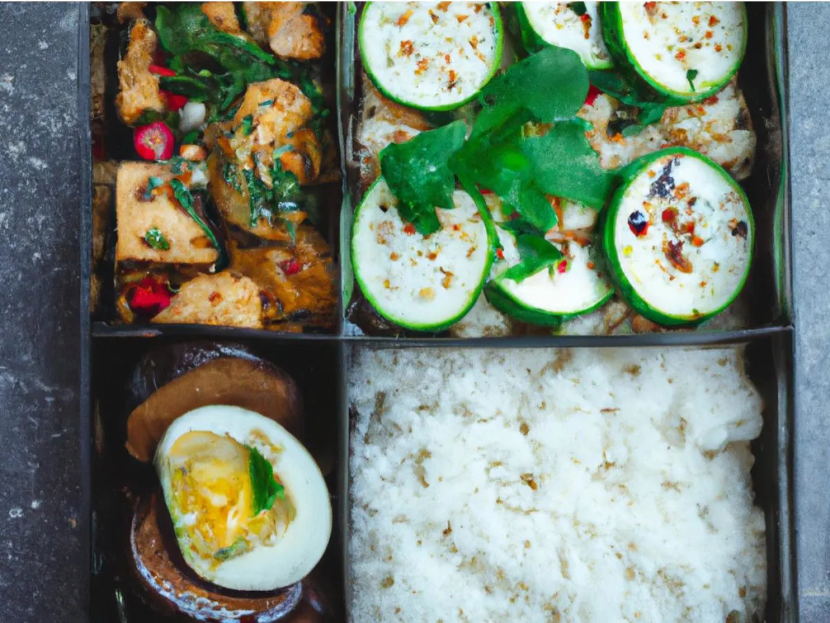 Mushroom Tofu Bento Box