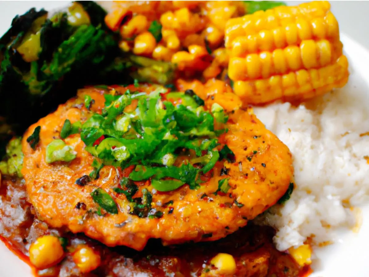 Fried Mock Chicken Cutlet Bento Box