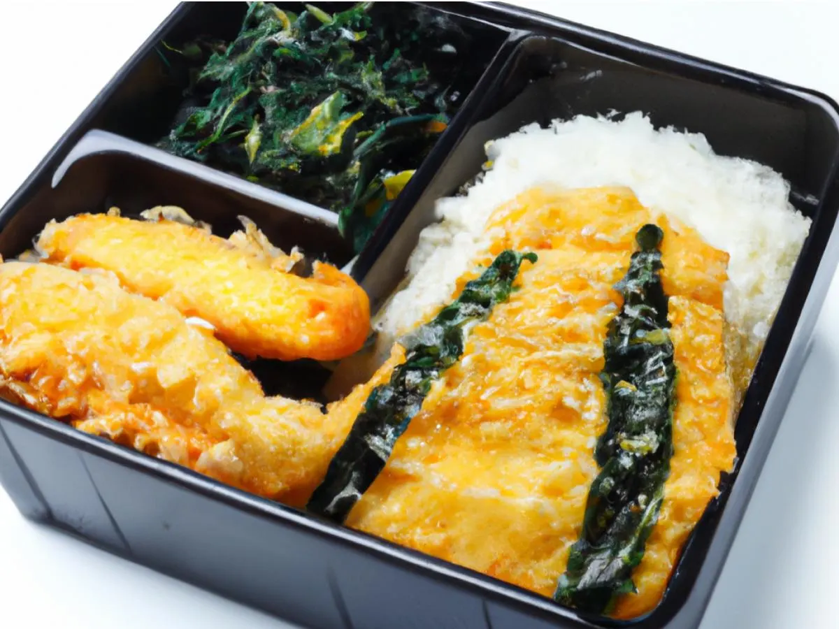 Seaweed Fried Fish Bento Box