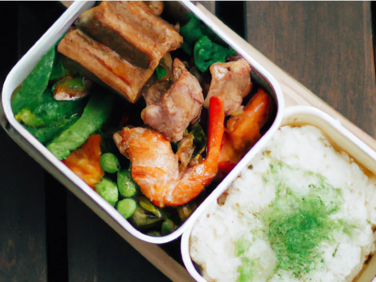 Pork Ribs Stew with Preserved Vegetables Bento Box
