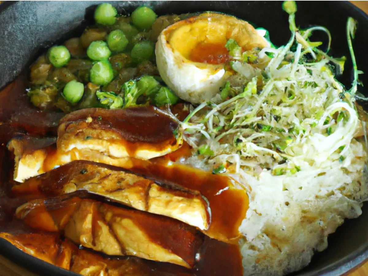 Mock Eel with Teriyaki Sauce Bento Box
