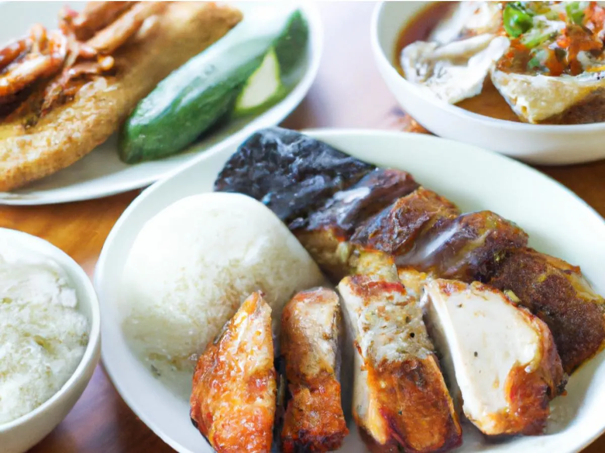Rice Wine Fish Fillet|Bean Sauce Chicken|Tofu|Pork & Cabbage Dumplings| Salad